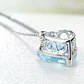 Collar Corazon Cristal Celeste - Miniatura 3