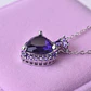 Collar Corazon Cristal Morado - Miniatura 3