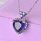 Collar Corazon Cristal Morado - Miniatura 5