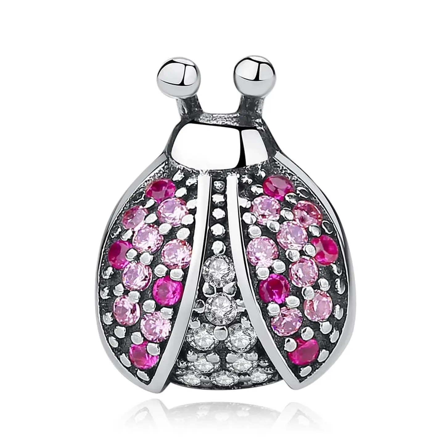 Charm Plata 925 Mariquita Rosada 1