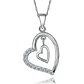 Collar Doble Corazon Interior Plateado - Miniatura 1
