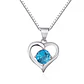 Collar Corazon Elegante Azul - Miniatura 1