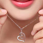 Collar Doble Corazon Interior Plateado - Miniatura 3