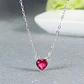 Collar Mini Corazon Cristal Rojo - Miniatura 5
