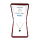 Collar Cristal Verde Cuadrado Plateado - Miniatura 2