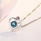 Collar Corazon Elegante Azul - Miniatura 3