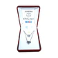 Collar Doble Plateado Corazon Circon - Miniatura 2