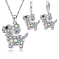 Conjunto Perrito Brillante Plateado - Miniatura 1
