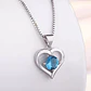 Collar Corazon Elegante Azul - Miniatura 4