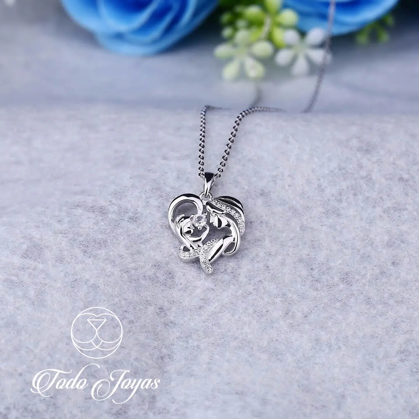 Collar Mama y Bebe Amor Madre Plateado 6