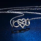Collar Infinito Corazon Plateado - Miniatura 3