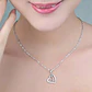 Collar Doble Corazon Interior Plateado - Miniatura 7