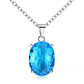 Collar Cristal Ovalo Azul - Miniatura 1