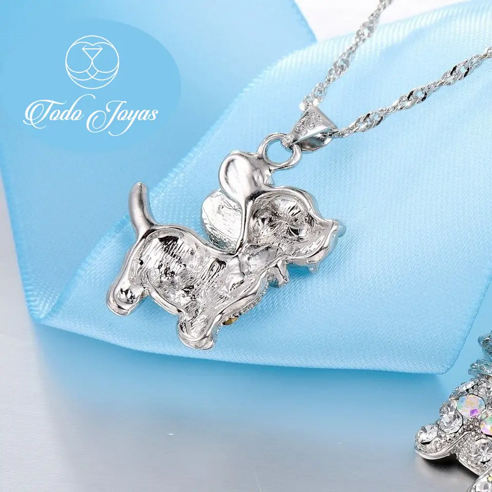 Conjunto Perrito Brillante Plateado 6