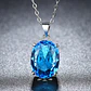 Collar Cristal Ovalo Azul - Miniatura 4
