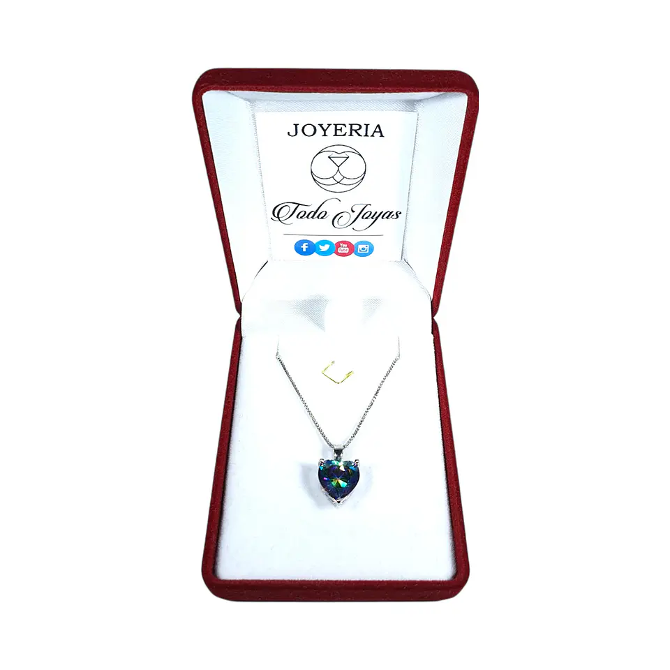 Collar Mini Corazon Cristal Tornasol 2