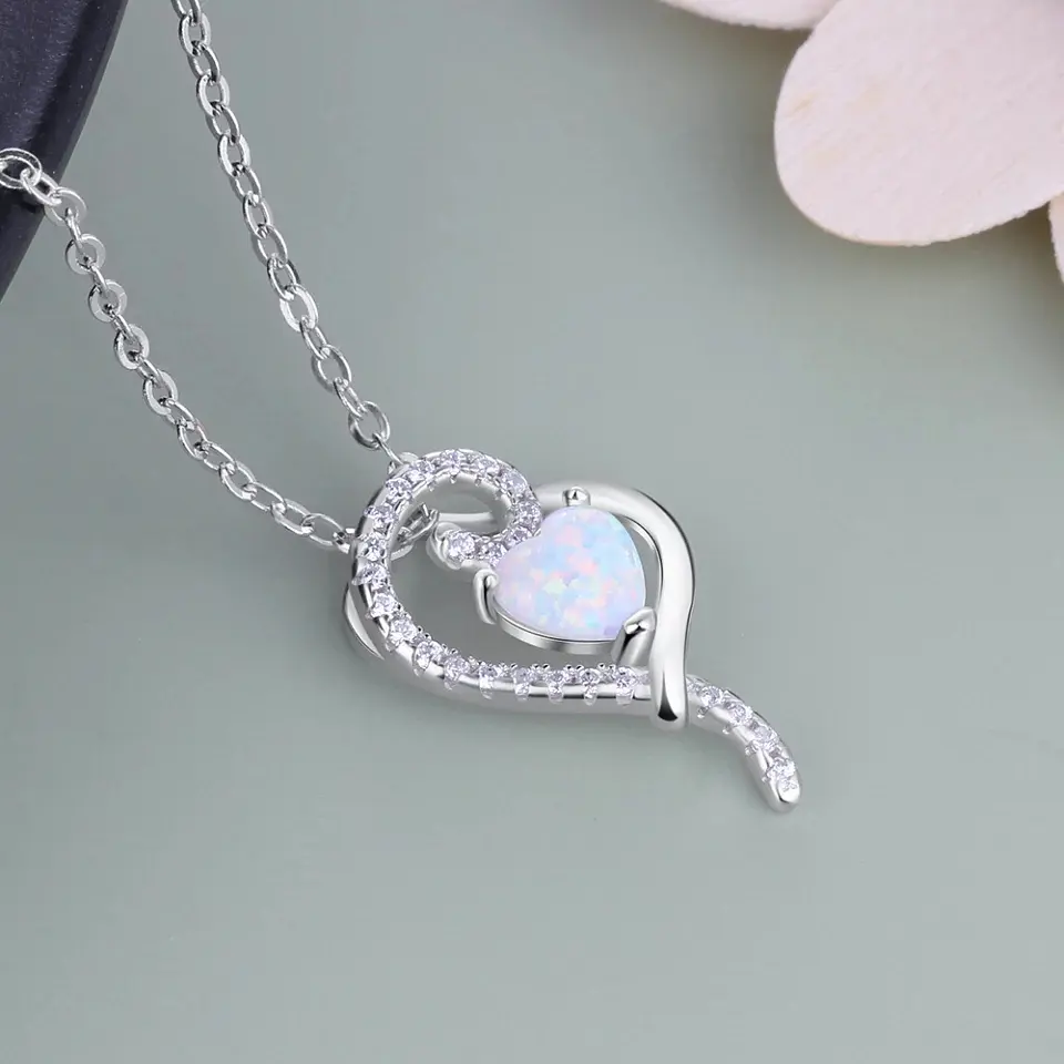 Collar Corazon Opal Circones 4