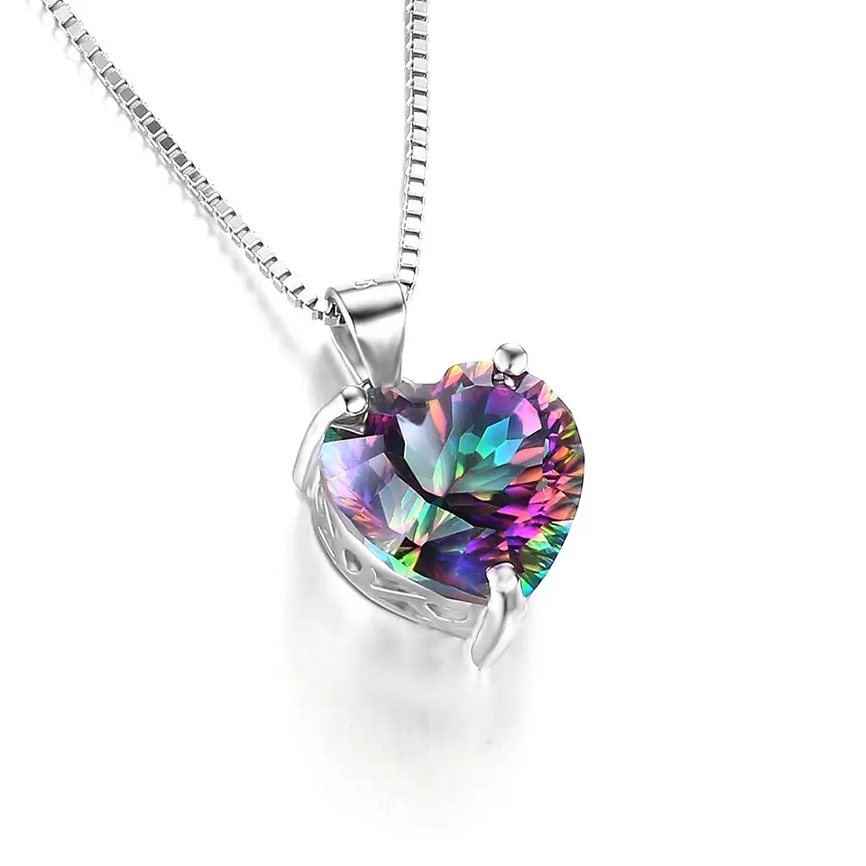 Collar Mini Corazon Cristal Tornasol 3