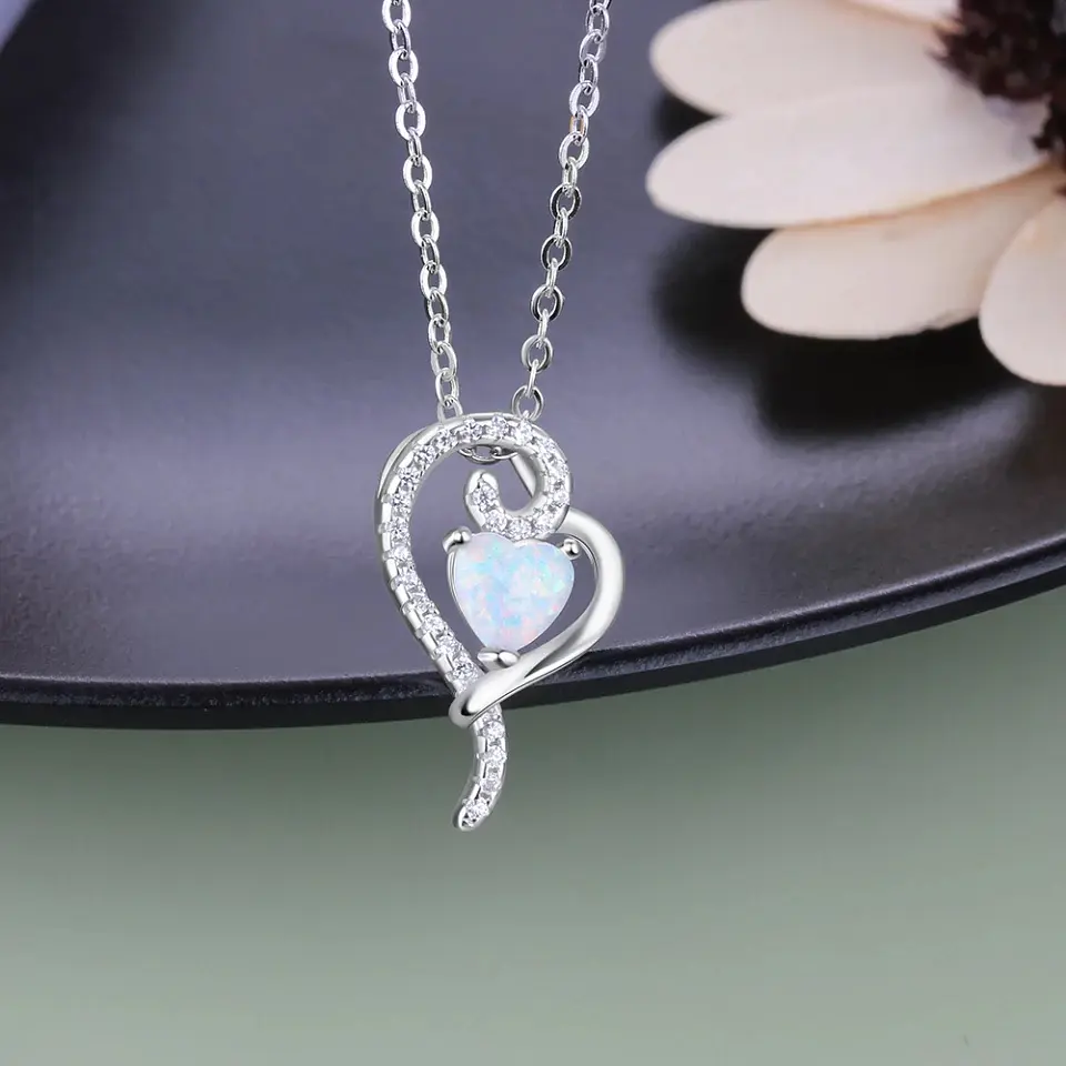 Collar Corazon Opal Circones 5