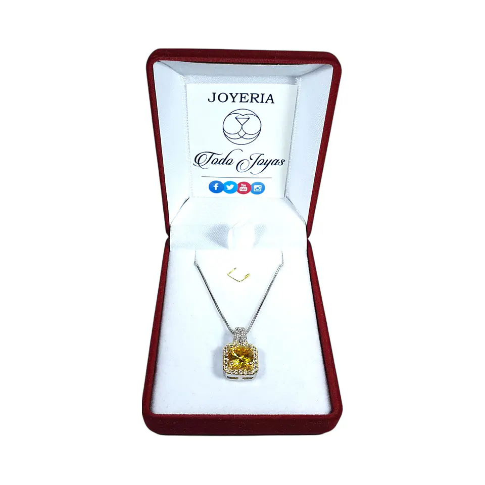 Collar Cristal Amarillo Circones 2