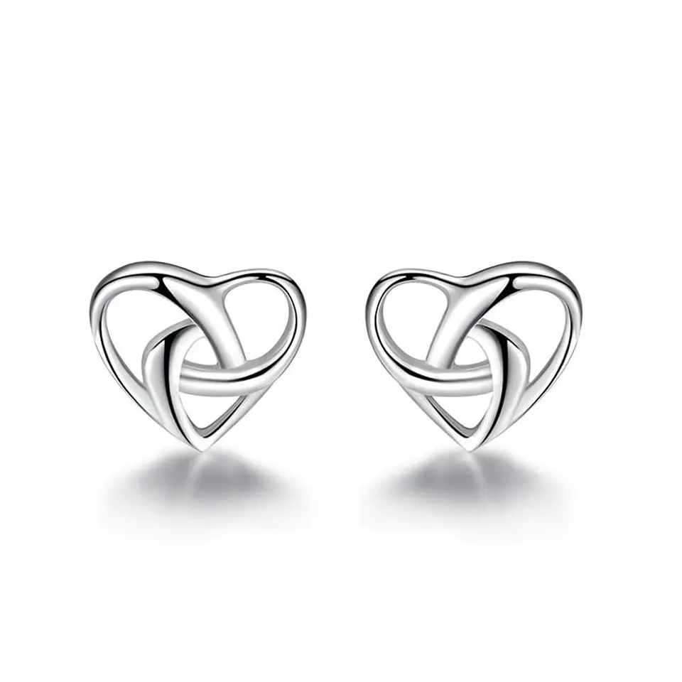 Aros de Corazon Infinito Plateado 1