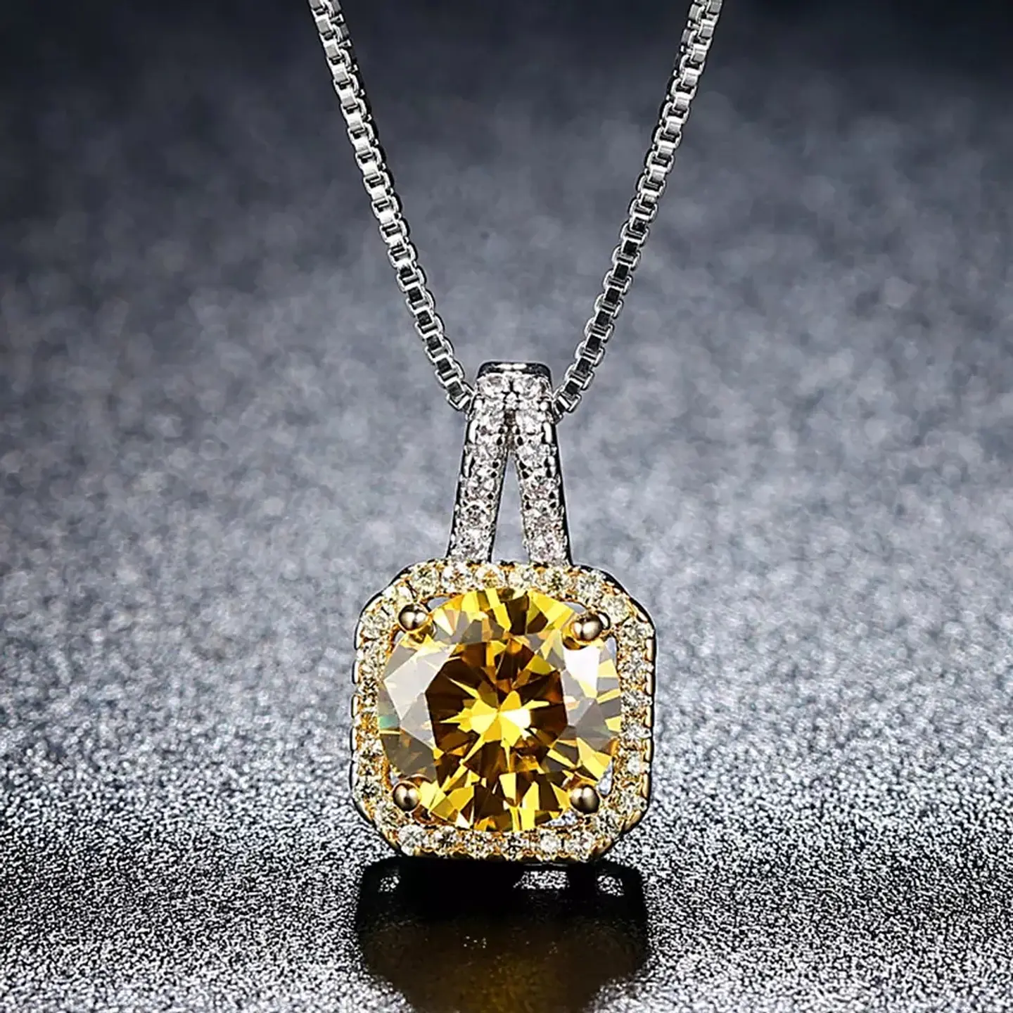 Collar Cristal Amarillo Circones 3