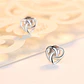 Aros de Corazon Infinito Plateado - Miniatura 4