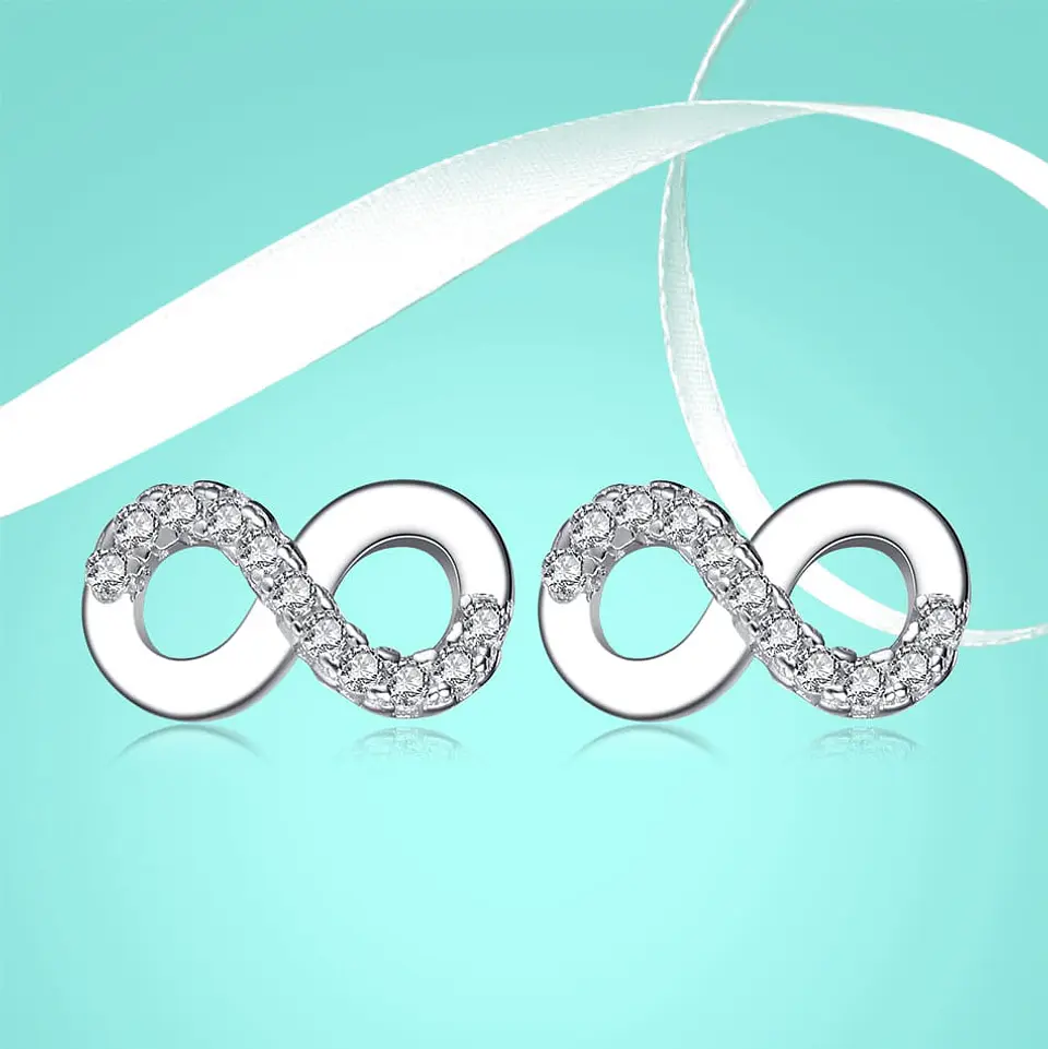 Aros Plata 925 Infinito con Circones 3