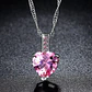 Collar Corazon Cristal Rosado Circones - Miniatura 5