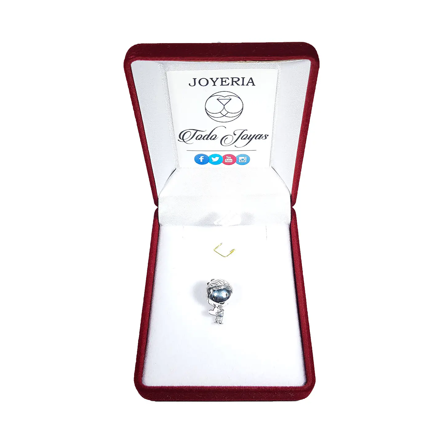 Charm Dije Plata 925 Niño con Corazon 2