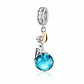 Charm Dije Plata 925 Hada Sobre Bola - Miniatura 1