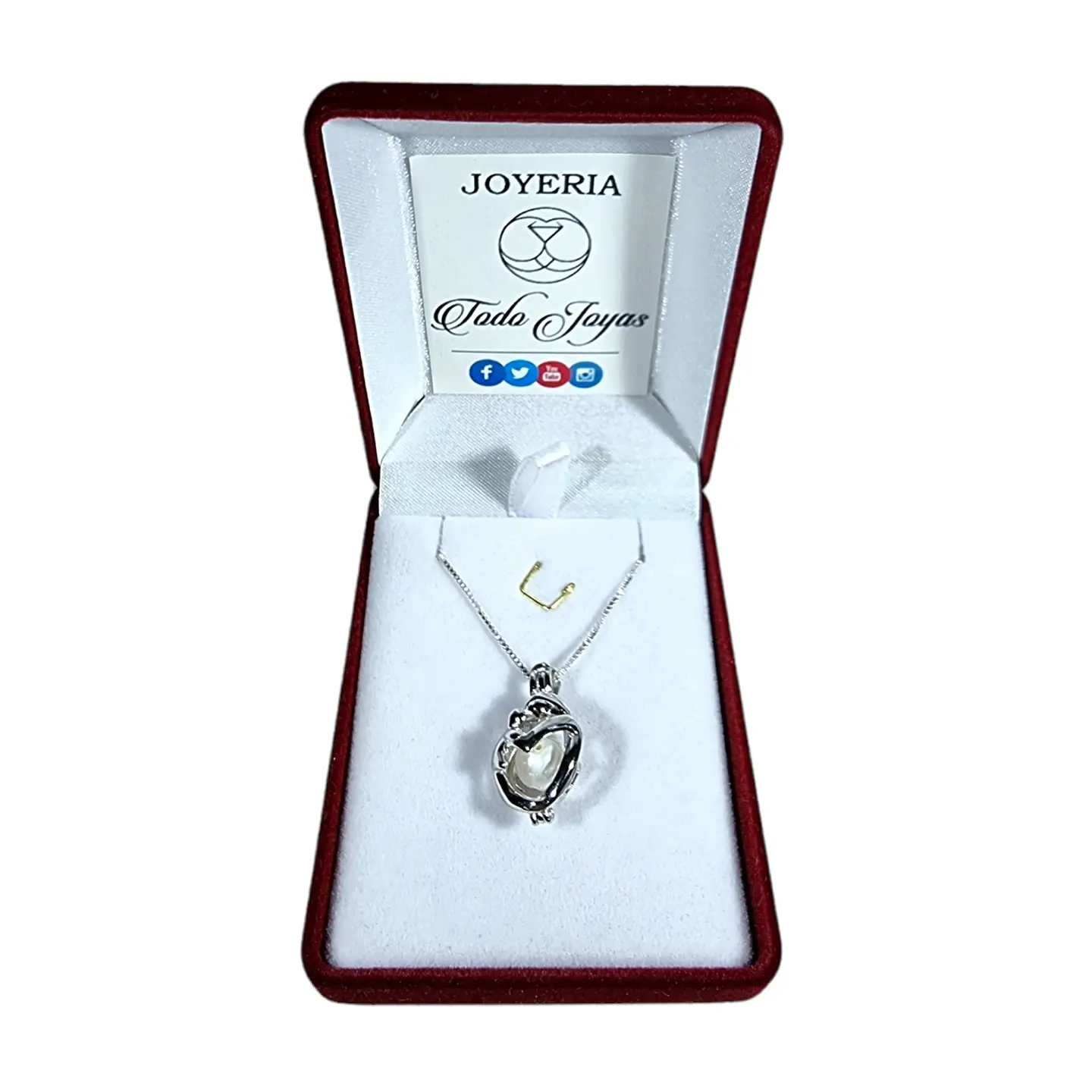 Collar Plata 925 Ovalo Mama Hijo Perla 2