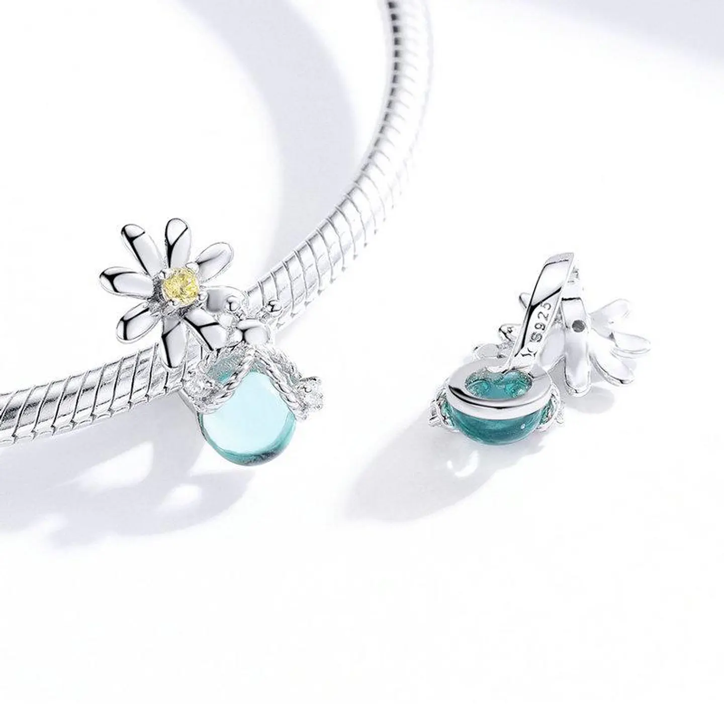 Charm Dije Plata 925 Flor Luciernaga 3