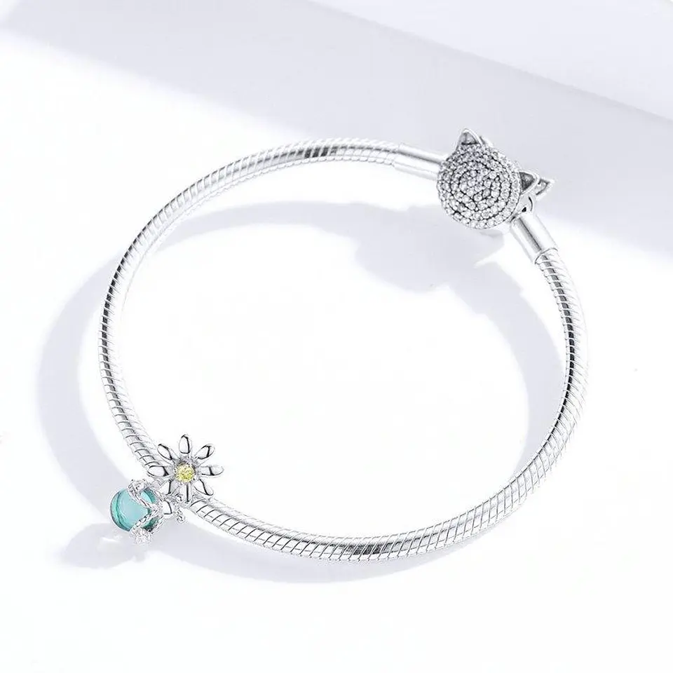 Charm Dije Plata 925 Flor Luciernaga 4