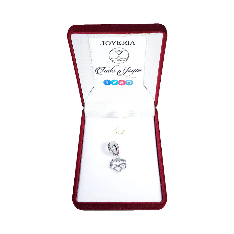 Charm Dije Plata 925 Corazon Infinito 2
