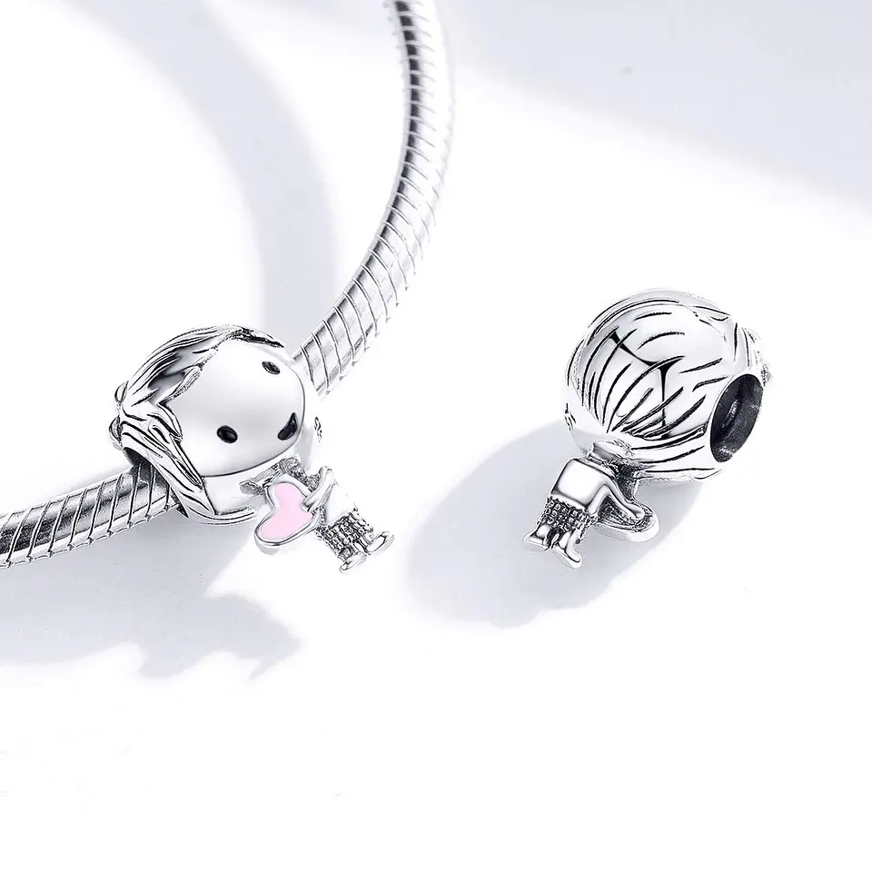 Charm Dije Plata 925 Niño con Corazon 4