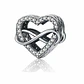 Charm Dije Plata 925 Infinito Corazon - Miniatura 1