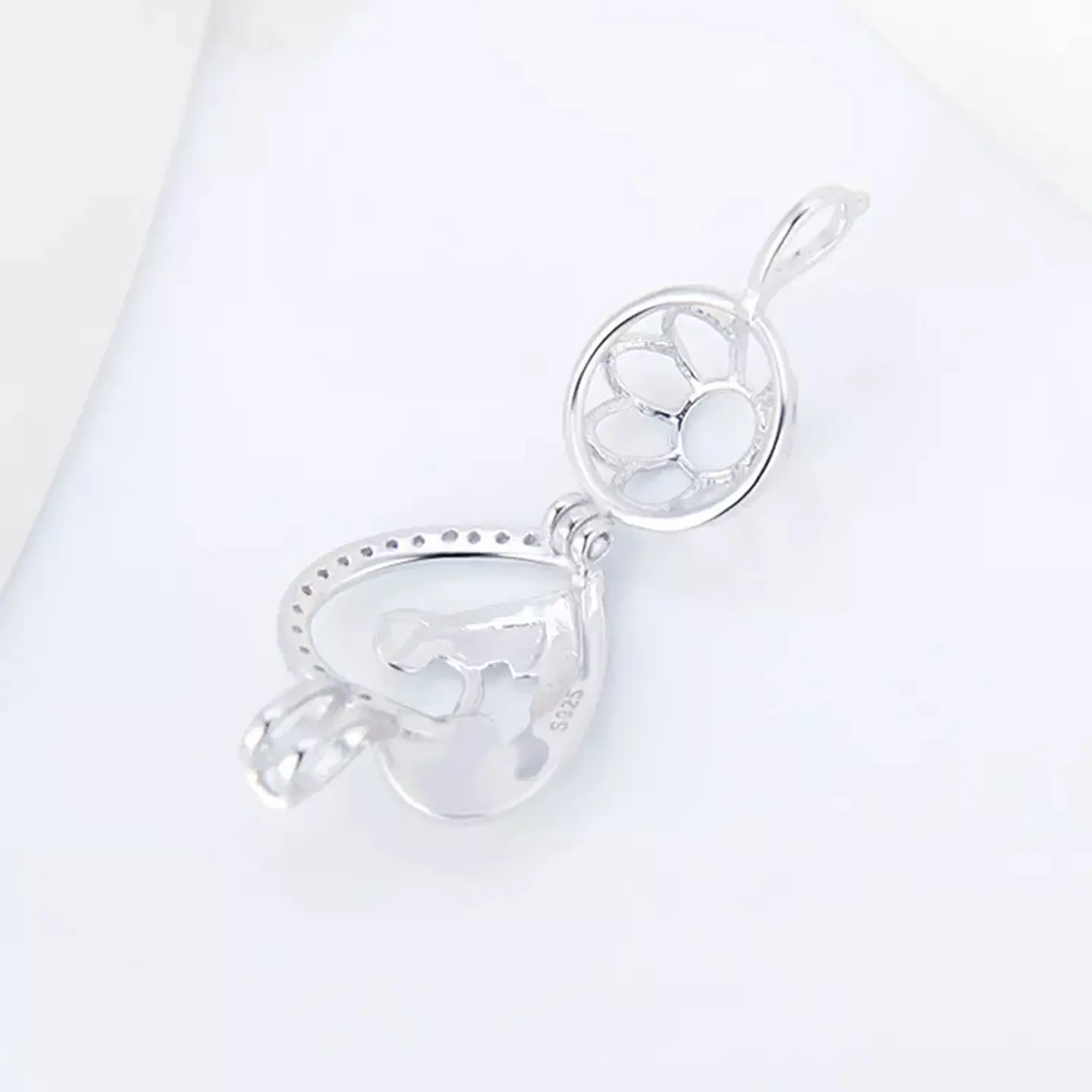 Collar Plata 925 Corazon Mama Hijo Perla 5
