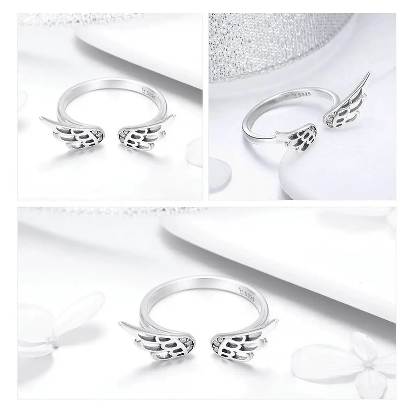 Anillo Plata 925 Alas de Angel 3