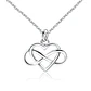 Collar Corazon Infinito Amor Plateado - Miniatura 1