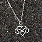 Collar Corazon Infinito Amor Plateado - Miniatura 3