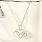 Collar Corazon Infinito Amor Plateado - Miniatura 4