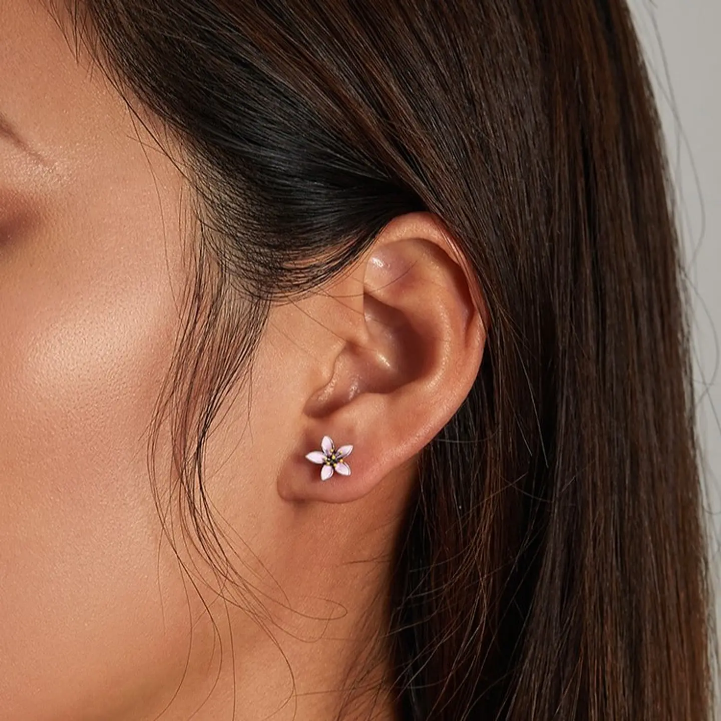 Aros Plata 925 Flor de Cerezo 4