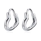 Aros Plata 925 Argollas Corazon - Miniatura 1