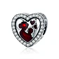 Charm Dije Plata 925 Corazon Mama Hijo - Miniatura 1