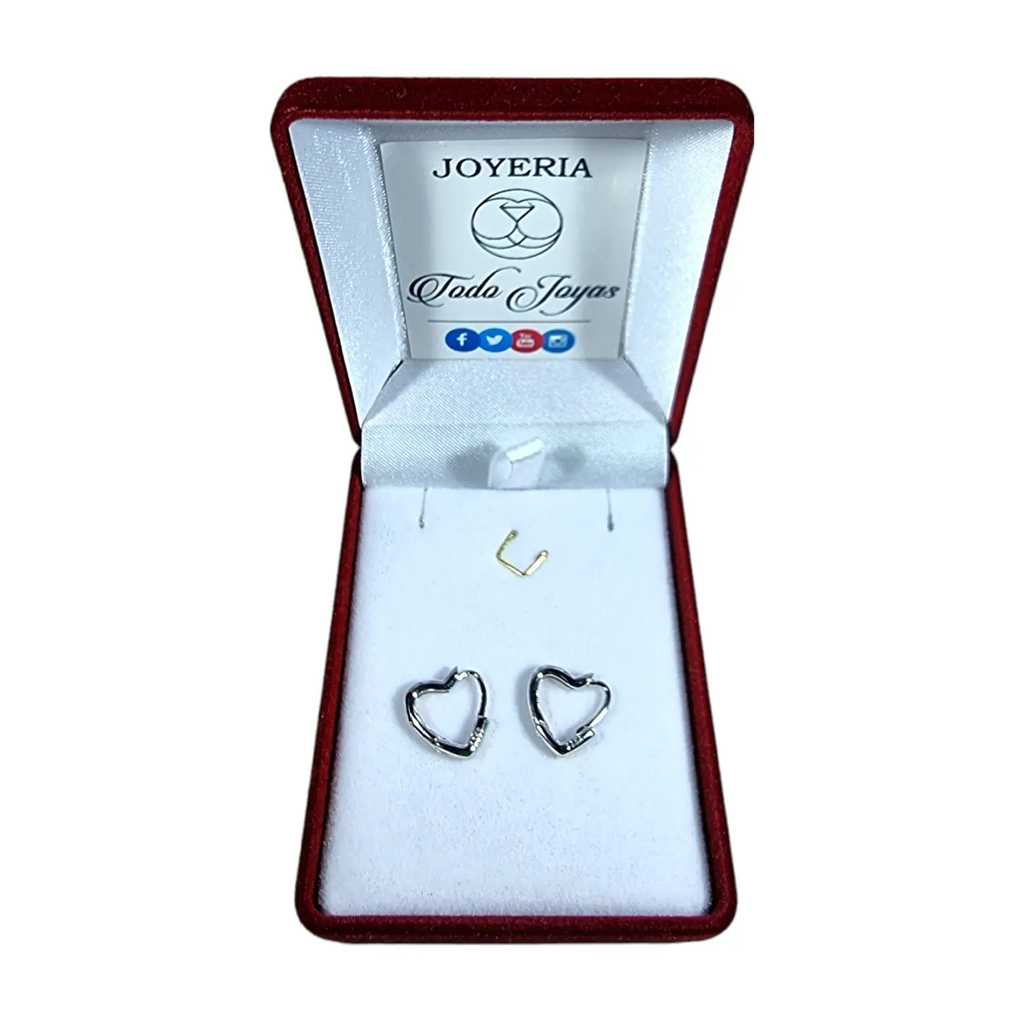 Aros Plata 925 Argollas Corazon 2