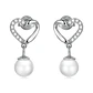 Aros Plata 925 Corazon Perla - Miniatura 1