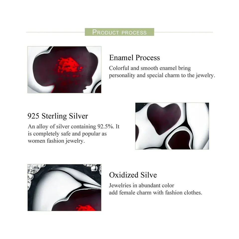 Charm Dije Plata 925 Corazon Mama Hijo 4