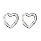 Aros Plata 925 Argollas Corazon - Miniatura 5