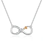 Collar Plata 925 Infinito con Rosa - Miniatura 1